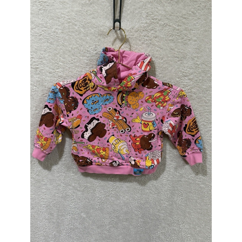 Walt Disney World Disney Eats Hoodie/Sweatshirt Girls Size 3 Pink Pockets